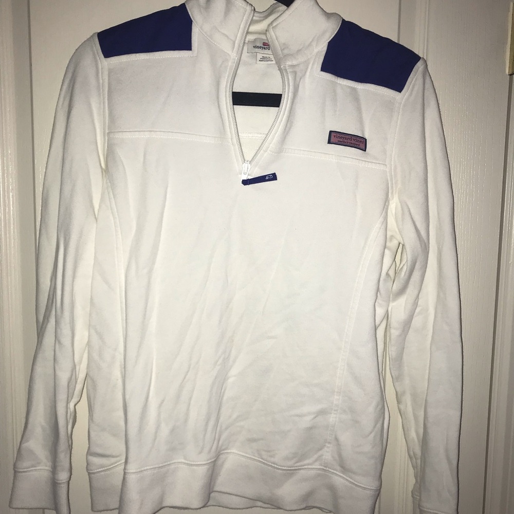Vineyard Vines White Half Zip
